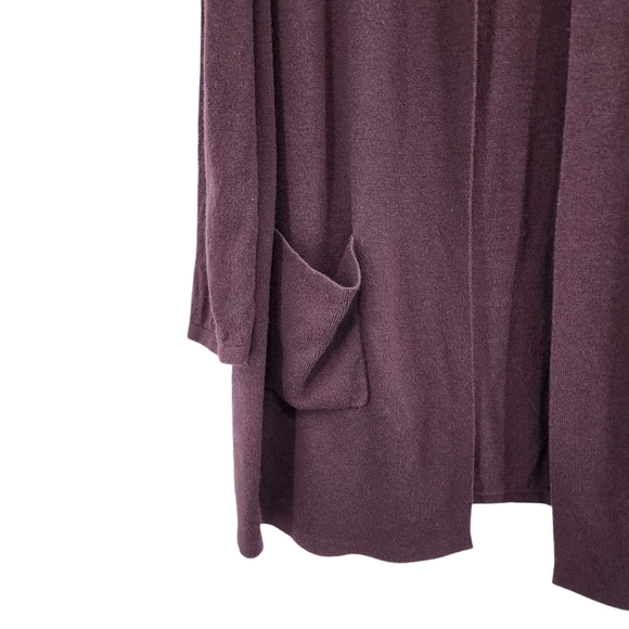 J.Jill Women's Cotton Blend Open Front Cardigan Sweater - M - Picture 3 of 5